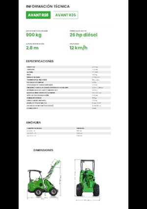 Cargadoras de ruedas Avant Tecno R 28