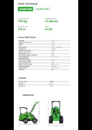 Cargadoras de ruedas Avant Tecno R 28