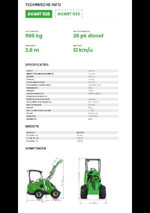 Cargadoras de ruedas Avant Tecno R 28