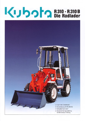 Cargadoras de ruedas Kubota R310 B