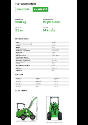 Cargadoras de ruedas Avant Tecno R 35