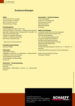 Cargadoras de ruedas Terex-Schaeff SKL 844