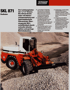 Cargadoras de ruedas Terex-Schaeff SKL 871