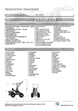 Cargadoras de ruedas Multione SL 32 DT