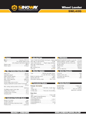 Cargadoras de ruedas Sinoway SWL40G 