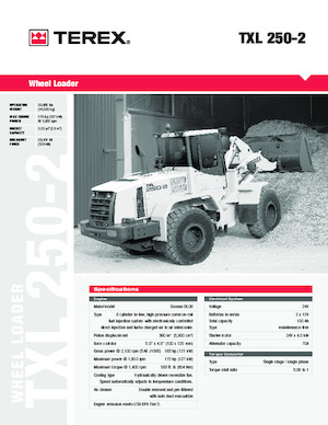 Cargadoras de ruedas Terex TXL 250-2