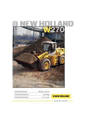 Cargadoras de ruedas New Holland W 270 e