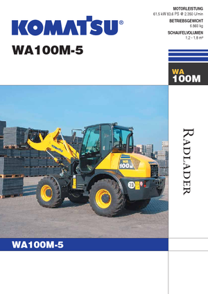 Cargadoras de ruedas Komatsu WA100M-5