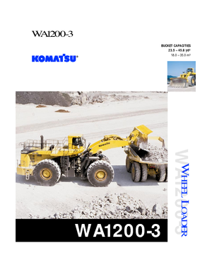 Cargadoras de ruedas Komatsu WA1200-3