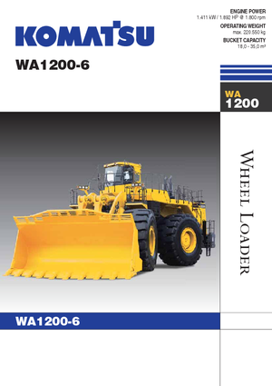 Cargadoras de ruedas Komatsu WA1200-6