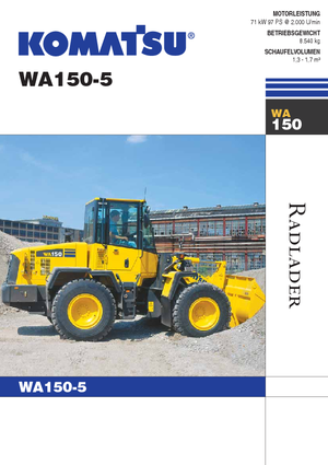 Cargadoras de ruedas Komatsu WA150-5
