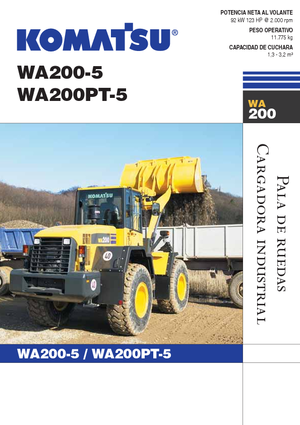 Cargadoras de ruedas Komatsu WA200PT-5