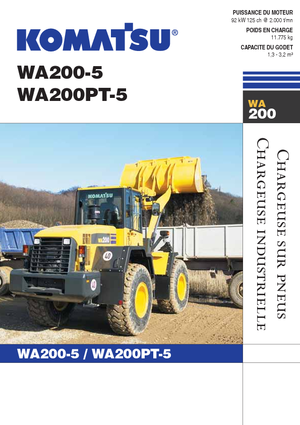 Cargadoras de ruedas Komatsu WA200PT-5