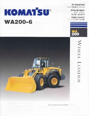 Cargadoras de ruedas Komatsu WA 200-6