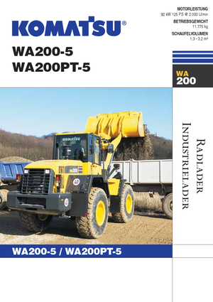 Cargadoras de ruedas Komatsu WA200PT-5