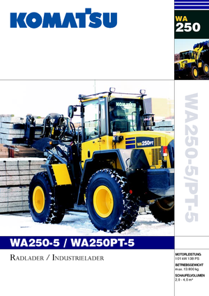 Cargadoras de ruedas Komatsu WA250-5