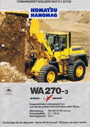 Cargadoras de ruedas Komatsu WA270-3 active