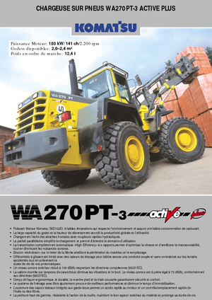 Cargadoras de ruedas Komatsu WA270PT active Plus