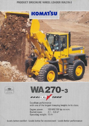 Cargadoras de ruedas Komatsu WA 270-3