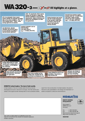 Cargadoras de ruedas Komatsu WA320-3 active Plus