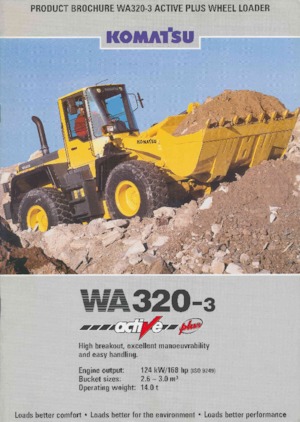 Cargadoras de ruedas Komatsu WA 320-3