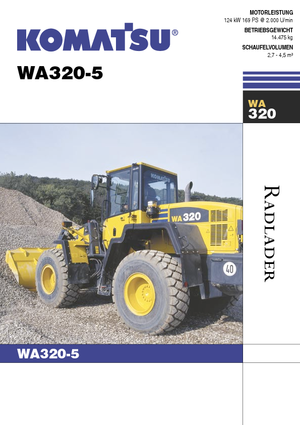 Cargadoras de ruedas Komatsu WA320-5