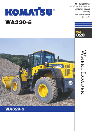 Cargadoras de ruedas Komatsu WA320-5