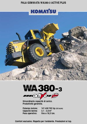 Cargadoras de ruedas Komatsu WA380-3 active Plus