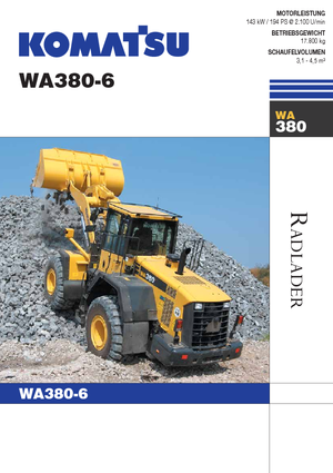 Cargadoras de ruedas Komatsu WA380-6
