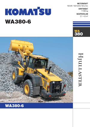 Cargadoras de ruedas Komatsu WA380-6