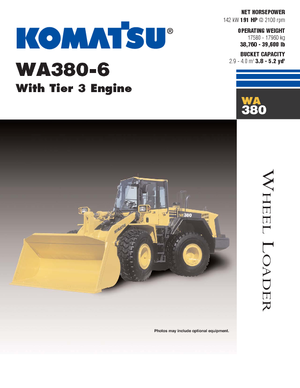 Cargadoras de ruedas Komatsu WA380-6