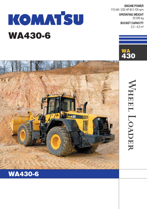 Cargadoras de ruedas Komatsu WA430-6E0