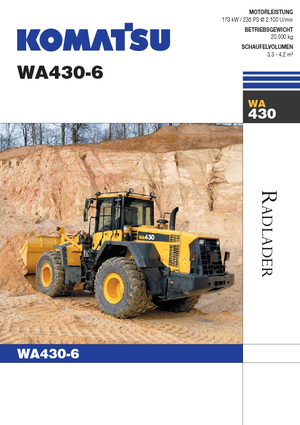 Cargadoras de ruedas Komatsu WA430-6E0