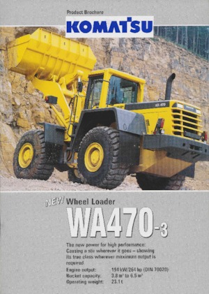 Cargadoras de ruedas Komatsu WA 470-3