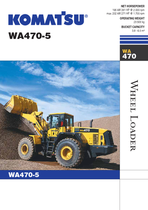 Cargadoras de ruedas Komatsu WA470-5