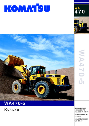Cargadoras de ruedas Komatsu WA470-5