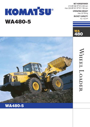 Cargadoras de ruedas Komatsu WA480-5