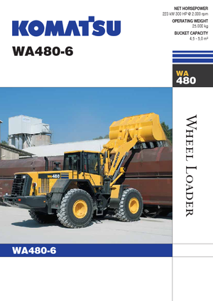 Cargadoras de ruedas Komatsu WA480-6