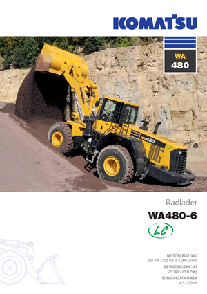 Cargadoras de ruedas Komatsu WA480LC-6