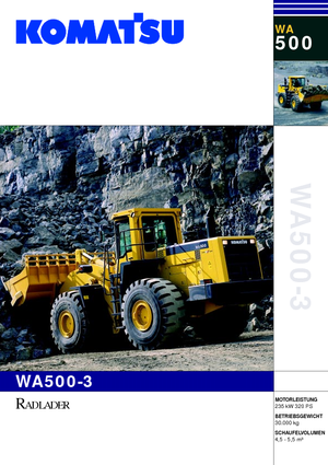 Cargadoras de ruedas Komatsu WA500-3