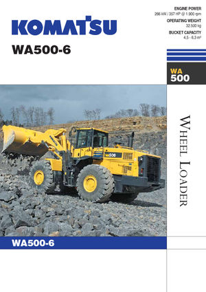 Cargadoras de ruedas Komatsu WA500-6