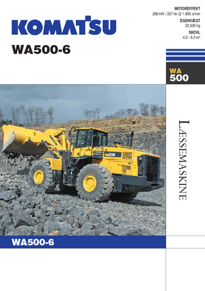 Cargadoras de ruedas Komatsu WA500-6