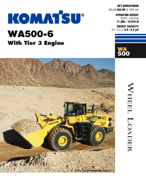 Cargadoras de ruedas Komatsu WA500-6
