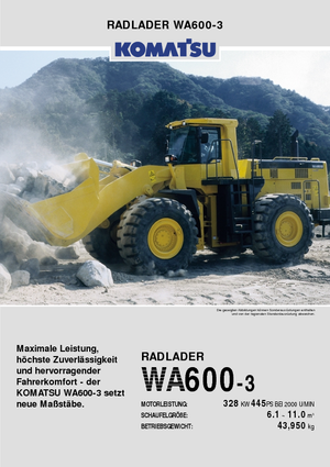 Cargadoras de ruedas Komatsu WA600-3