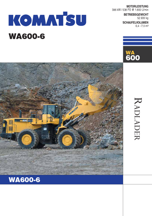 Cargadoras de ruedas Komatsu WA600-6