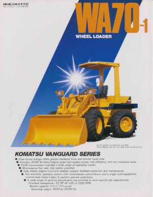 Cargadoras de ruedas Komatsu WA 70-1