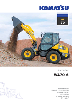 Cargadoras de ruedas Komatsu WA70-6