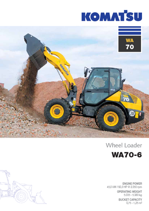 Cargadoras de ruedas Komatsu WA70-6