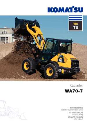 Cargadoras de ruedas Komatsu WA70-7