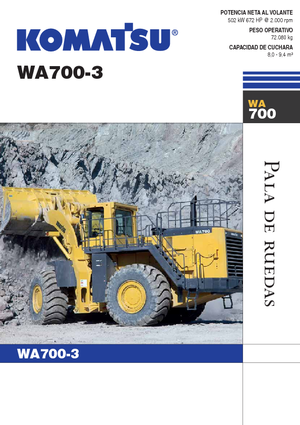 Cargadoras de ruedas Komatsu WA700-3
